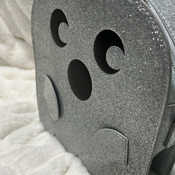 HARD TO FIND Fine By Me Silver Glittery Ghost Crossbody - Picture 3 of 10